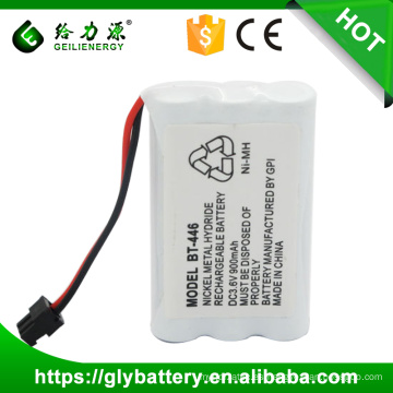 Batería de teléfono sin cuerda casera de GLE-446 NIMH 900mah 3.6v para el teléfono inalámbrico de Uniden BT-446